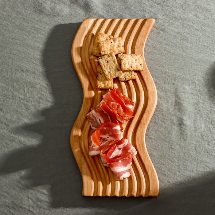 Доска разделочная для подачи и сервировки Adelica «Волна», 31×15×1,8 см, берёза Доска разделочная для подачи и сервировки Adelica «Волна», 31×15×1,8 см, берёза