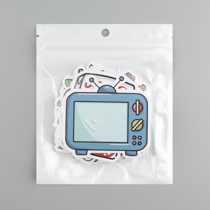 Наклейки пластик Наклейки пластик "Изобретения" набор 60 шт 10х12 см