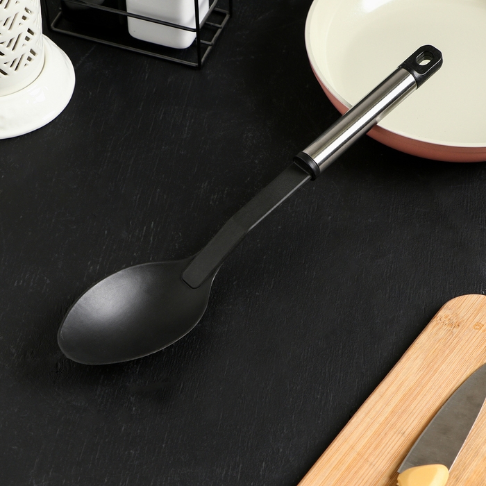 Ложка гарнирная Доляна «Антрацитовый блеск», 29,5 см Ложка гарнирная Доляна «Антрацитовый блеск», 29,5 см