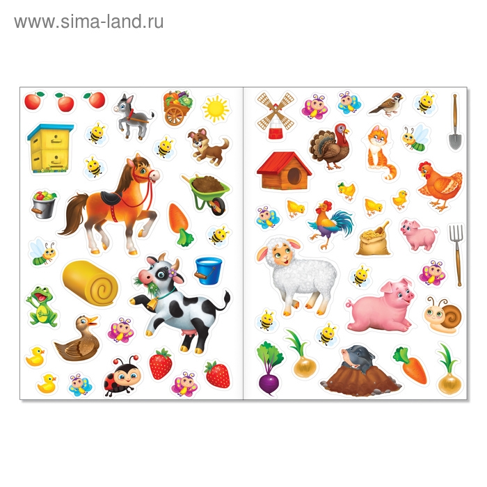 Наклейки многоразовые набор «Такие разные животные», 3 шт., формат А4 Наклейки многоразовые набор «Такие разные животные», 3 шт., формат А4