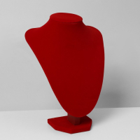 Бюст для украшений, 17,5×13×25 см, h=25 см, цвет красный
