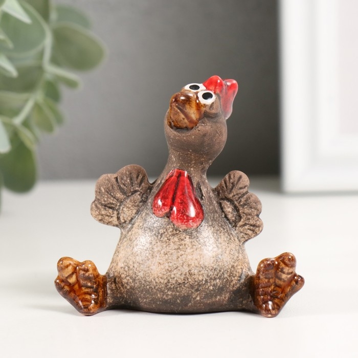 Сувенир керамика Сувенир керамика "Петушок сидит" 4х6,4х6,8 см