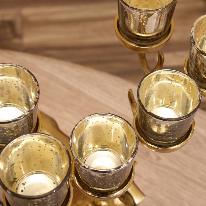 Подсвечник на 6 свечей  Подсвечник на 6 свечей "Олень" алюминий 23х28х41 см