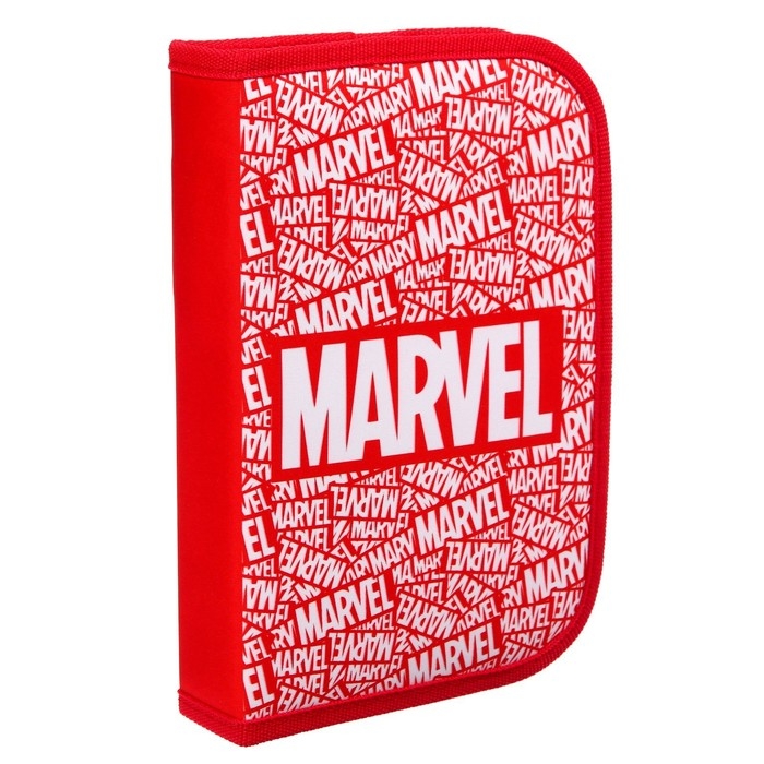 Пенал каркасный, 1 секция, 140х210х40 мм, откидной карман, тканевый, Мстители Пенал каркасный, 1 секция, 140х210х40 мм, откидной карман, тканевый, Мстители