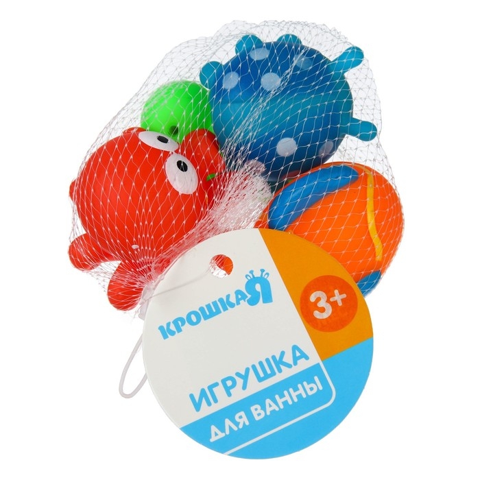 Набор резиновых игрушек для ванны «Малыши», с пищалкой, 4 шт, Крошка Я Набор резиновых игрушек для ванны «Малыши», с пищалкой, 4 шт, Крошка Я