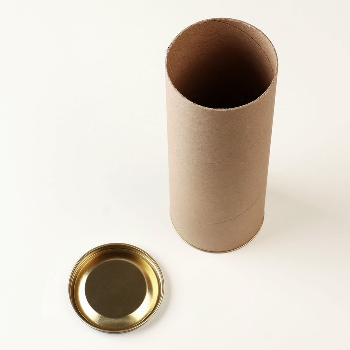 Тубус 92х260 мм (240 мм внутренняя высота),плотный картон, металлическая крышка Тубус 92х260 мм (240 мм внутренняя высота),плотный картон, металлическая крышка