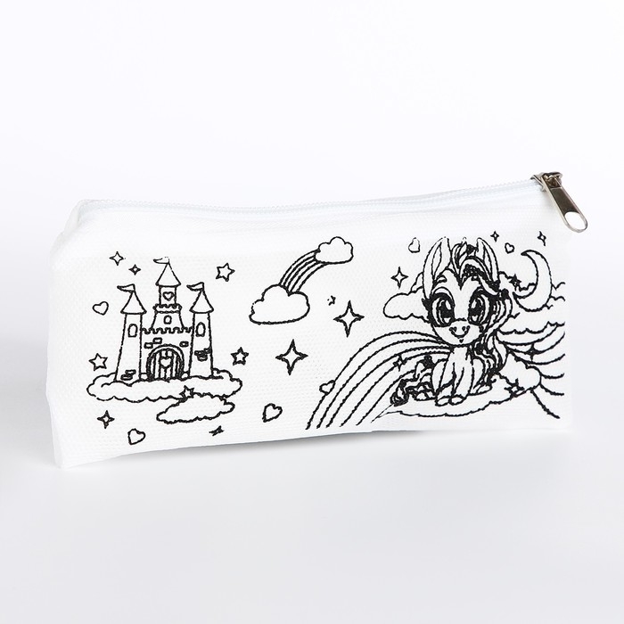 Набор для творчества: Пенал раскраска «Единорог», фломастеры 6 цветов Набор для творчества: Пенал раскраска «Единорог», фломастеры 6 цветов