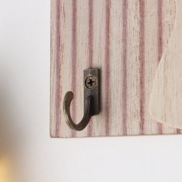 Крючки декоративные дерево Крючки декоративные дерево "Абстракция с цветком" 1,5х19,5х23,5 см