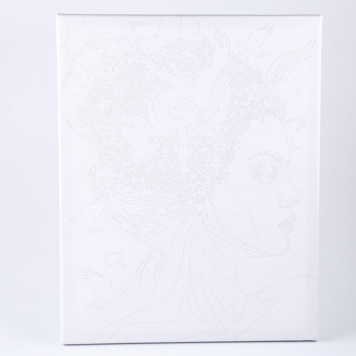 Картина по номерам на холсте с подрамником Картина по номерам на холсте с подрамником "Задумчивая девушка" 40*50 см