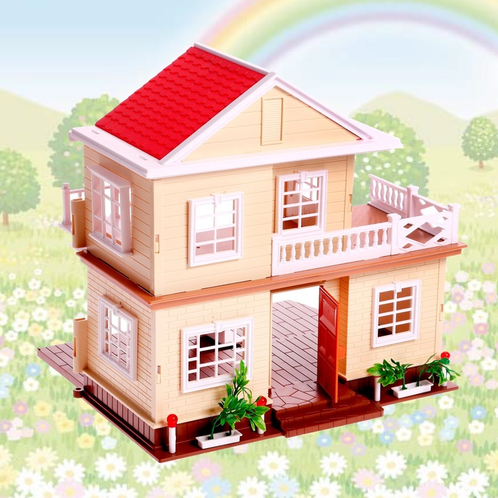 Дом для зверей «Загородный домик» с аксессуарами Дом для зверей «Загородный домик» с аксессуарами