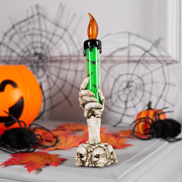 Светодиодная фигура «Свеча зелёная» 6 × 16 × 6 см, пластик, батарейки AG13х3 (в комплекте), свечение тёплое белое Светодиодная фигура «Свеча зелёная» 6 × 16 × 6 см, пластик, батарейки AG13х3 (в комплекте), свечение тёплое белое