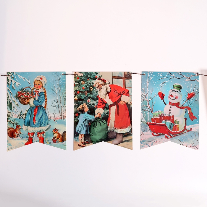 Школа талантов Новогодняя гирлянда 10 флажков Школа талантов Новогодняя гирлянда 10 флажков