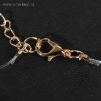 Кулон «На леске» сердечко, цвет белый в золоте, 35см