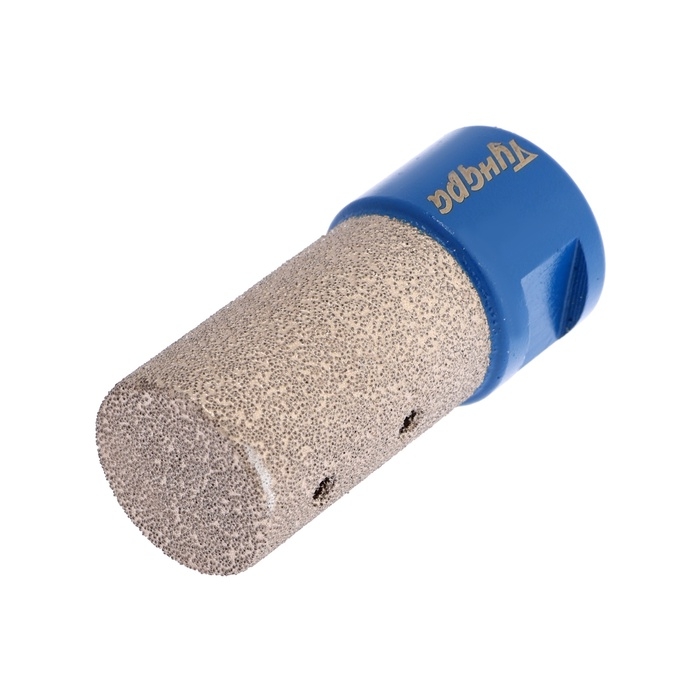 Фреза алмазная цилиндрическая ТУНДРА, по камню, кафелю и керамограниту, 25 х 40 мм, М14 Фреза алмазная цилиндрическая ТУНДРА, по камню, кафелю и керамограниту, 25 х 40 мм, М14