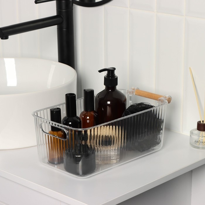 Контейнер для хранения с ручкой LaDо́m «Кристалл», 31,5×16,5×11,5 см, цвет прозрачный Контейнер для хранения с ручкой LaDо́m «Кристалл», 31,5×16,5×11,5 см, цвет прозрачный