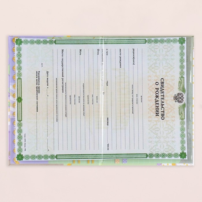 Свидетельство о рождении Свидетельство о рождении "Жираф" тиснение, А5