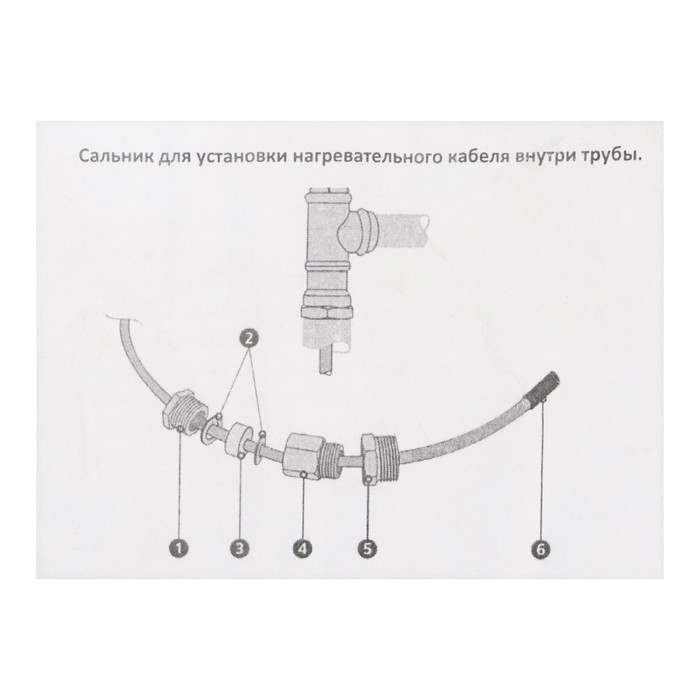 Сальник для ввода греющего кабеля в трубу, 1/2"