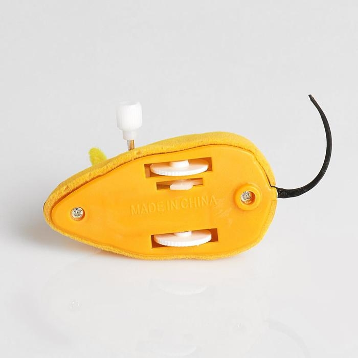 Мышь заводная, 7 см, жёлтая Мышь заводная, 7 см, жёлтая