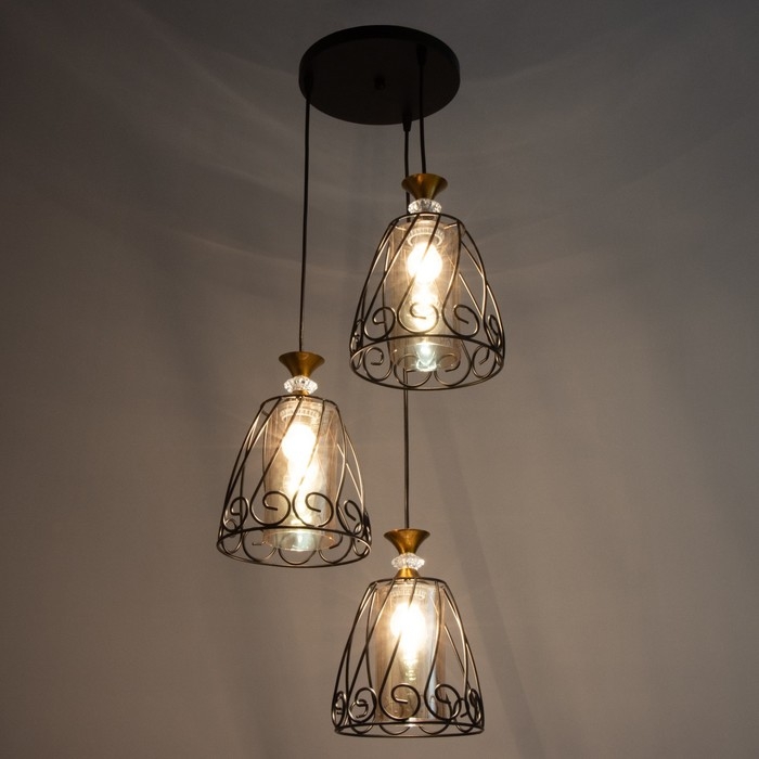 Светильник BayerLux Светильник BayerLux "Кронос" 3хE27 40Вт черный 32х32х100 см