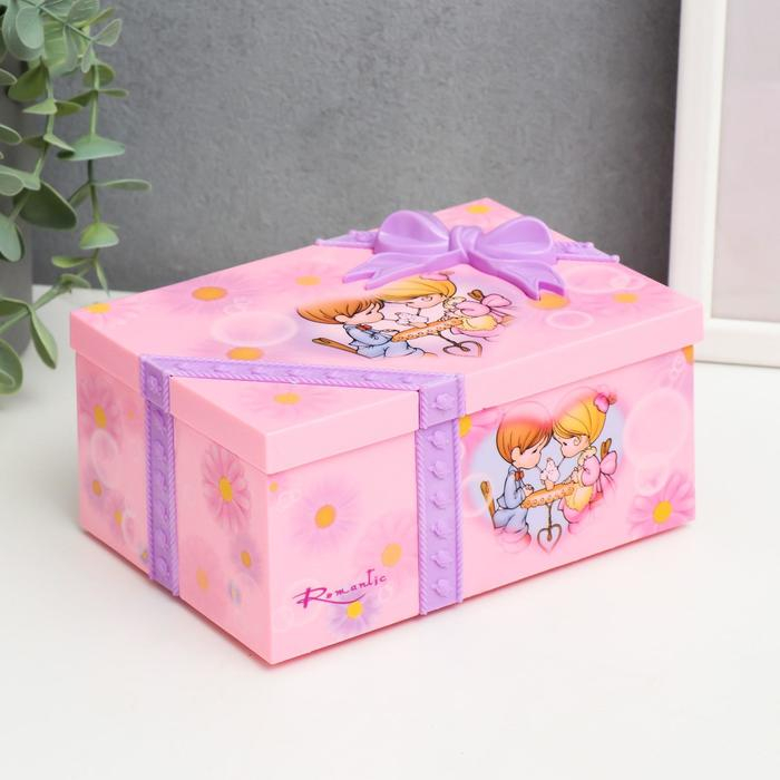 Шкатулка музыкальная механическая Шкатулка музыкальная механическая "Подарок" МИКС 11х7,5х15,5 см