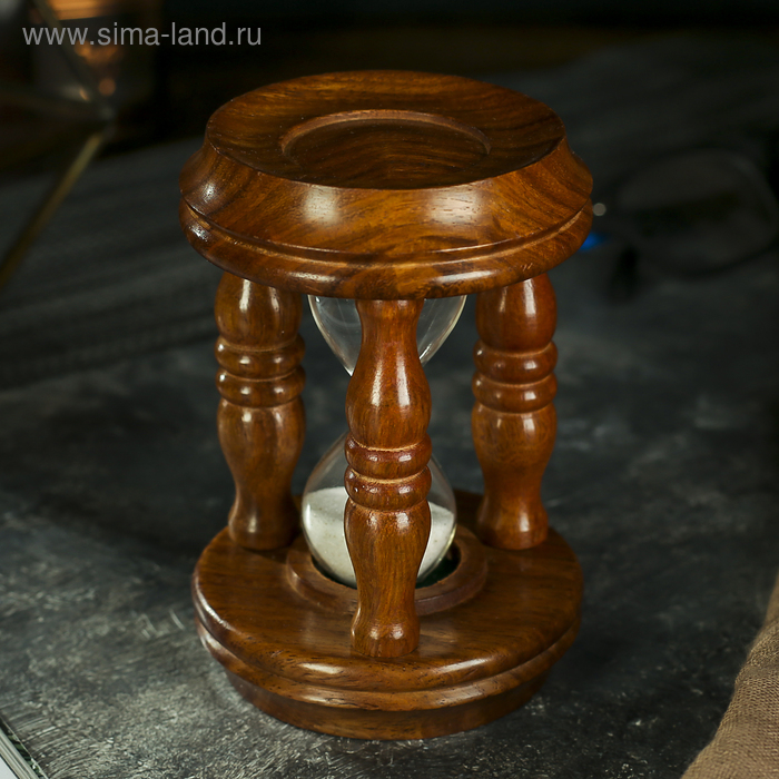 Песочные часы  Песочные часы "Колизей" дерево 14х7,5х7,5 см (3 мин)