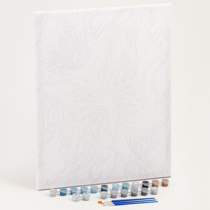 Картина по номерам на холсте с подрамником с золотой краской «Бабочки», 40 х 50 см Картина по номерам на холсте с подрамником с золотой краской «Бабочки», 40 х 50 см