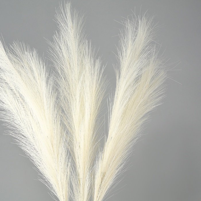 Пампасная искусственная трава, высота 70 см, набор 3 шт., цвет молочный Пампасная искусственная трава, высота 70 см, набор 3 шт., цвет молочный
