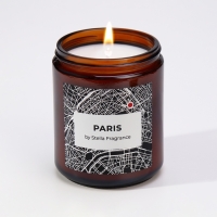 Свеча ароматическая в банке "PARIS", ваниль, мускус, 250 г