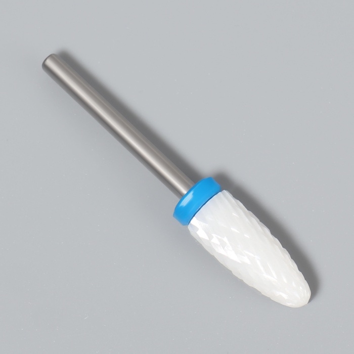 Фреза керамическая для маникюра «Кукуруза», средняя нарезка, 6 × 15 мм, в пластиковом футляре, цвет белый Фреза керамическая для маникюра «Кукуруза», средняя нарезка, 6 × 15 мм, в пластиковом футляре, цвет белый