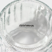 Банка стеклянная для хранения сыпучих продуктов Доляна «Зайка в золотом», 230 мл, с керамической крышкой