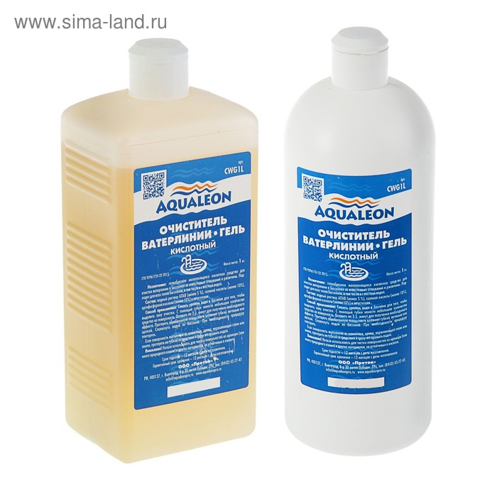Гель очиститель ватерлинии Aqualeon (кислотный), 1 л (1 кг) Гель очиститель ватерлинии Aqualeon (кислотный), 1 л (1 кг)
