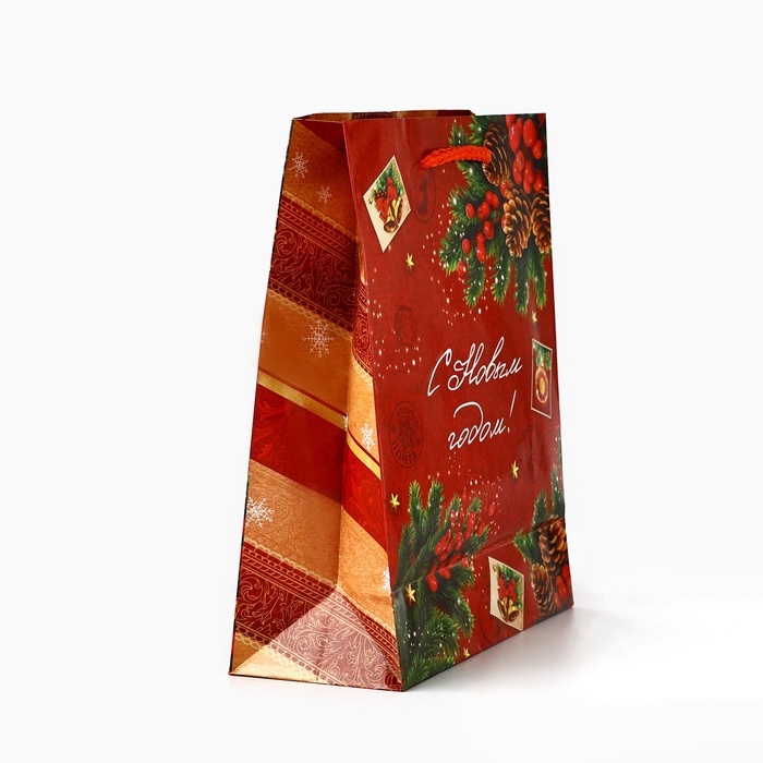 Пакет подарочный новогодний ламинированный «Новогодняя история», MS 18 х 23 х 8 см, Новый год Пакет подарочный новогодний ламинированный «Новогодняя история», MS 18 х 23 х 8 см, Новый год