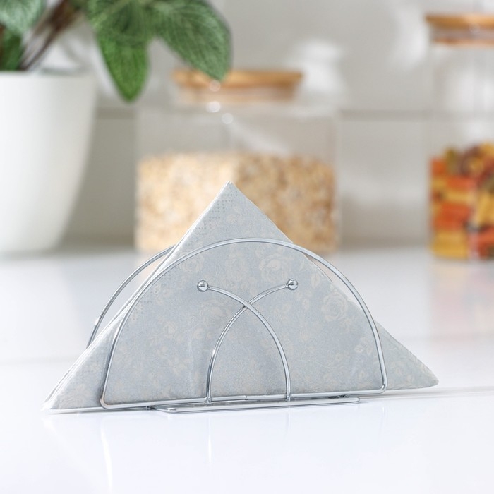 Салфетница Доляна «Меч», 13,5×6×7 см, цвет хром Салфетница Доляна «Меч», 13,5×6×7 см, цвет хром