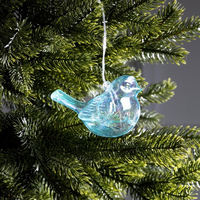 Елочная игрушка светодиодная Елочная игрушка светодиодная "Снигирь", 10х17 см, 5 LED, батарейки ААх2 (нет в комплекте), свечение тёплое белое