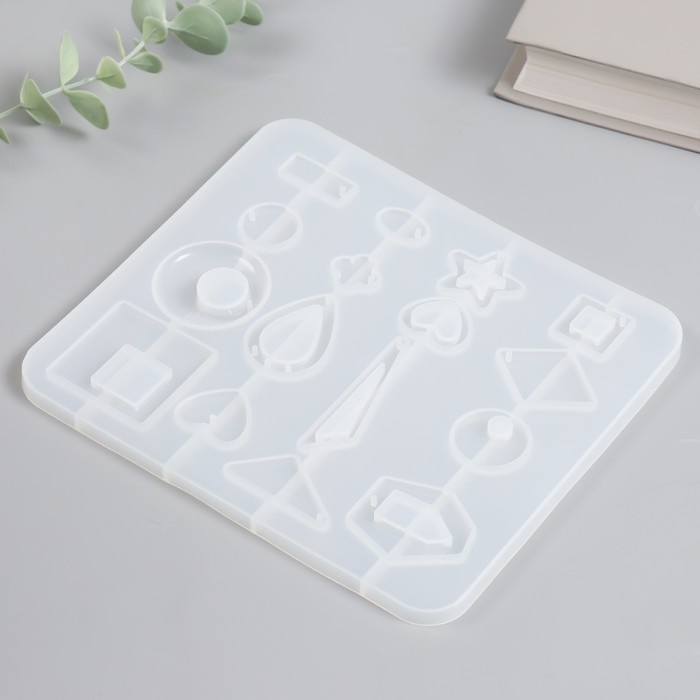 Молд силикон Молд силикон "Серьги" 16 предметов 16х17,7 см