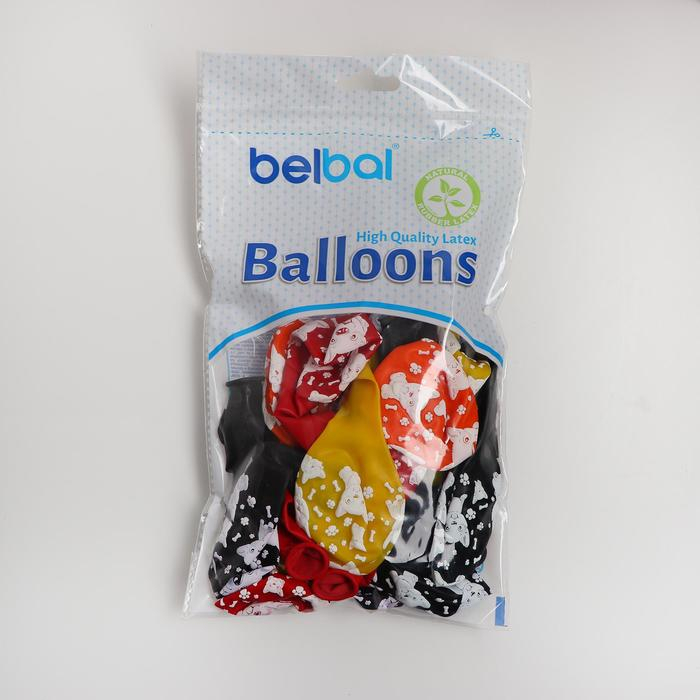 Шар латексный 14" &laquo;Корги&raquo;, кристалл, набор 25 шт., МИКС