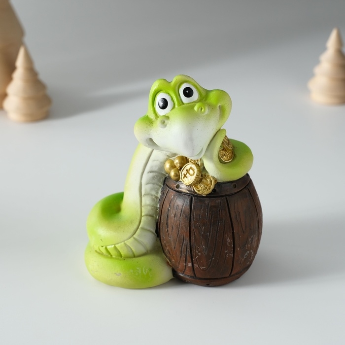 Копилка полистоун Копилка полистоун "Змейка с богатствами" МИКС 8,5х6х10,5 см