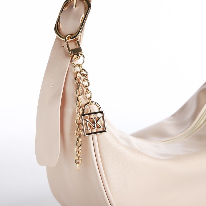 Сумка женская из искусственной кожи NAZAMOK, 28х15 см, бежевый цвет Сумка женская из искусственной кожи NAZAMOK, 28х15 см, бежевый цвет