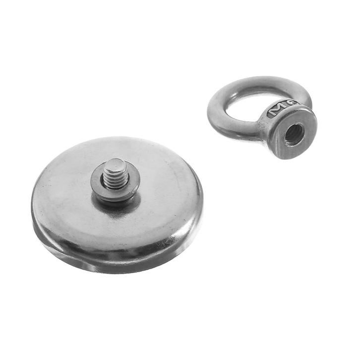 Магнит неодимовый Cartage с петлёй для авто, d 42 мм, сцепление 32 кг Магнит неодимовый Cartage с петлёй для авто, d 42 мм, сцепление 32 кг