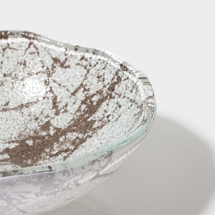 Миска Magistro «Мрамор», d=12,5 см, цвет белый
