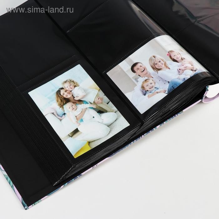 Фотоальбом на 1000 фото 10х15 см Фотоальбом на 1000 фото 10х15 см "Фламинго и пальмы" кожзам. 36х34х7 см