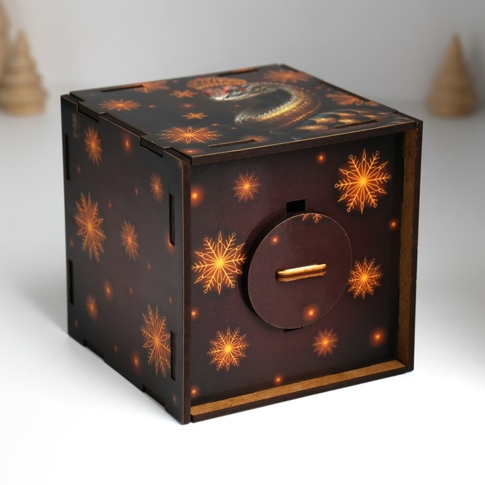 Копилка куб  Копилка куб "Змея. Благополучия" 10х10х10 см