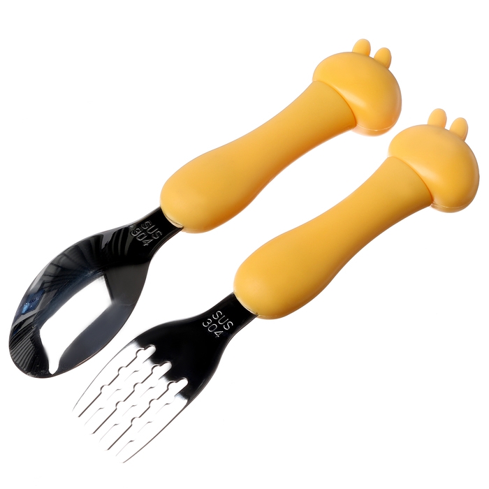 Набор детских столовых приборов в футляре «Тигрята», вилка, ложка Набор детских столовых приборов в футляре «Тигрята», вилка, ложка