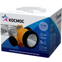 Фонарь налобный светодиодный аккумуляторный КОСМОС KOCH3WLi-On 3Вт