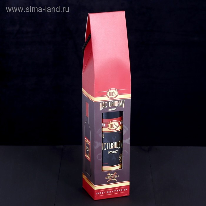 Набор инструментов в формовой бутылке «Настоящему мужчине», подарочная упаковка, 23 предмета Набор инструментов в формовой бутылке «Настоящему мужчине», подарочная упаковка, 23 предмета