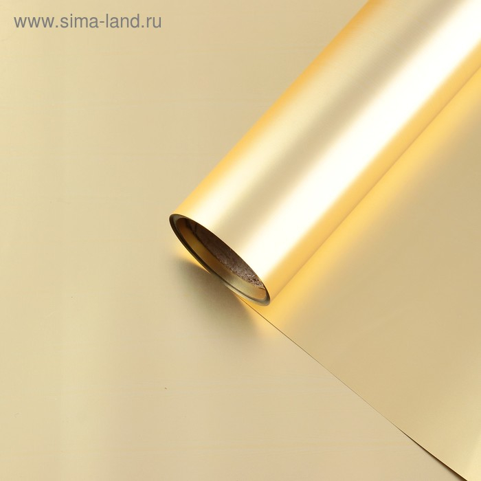 Пленка для цветов  Пленка для цветов "Металл", золото, 58 см х 5 м