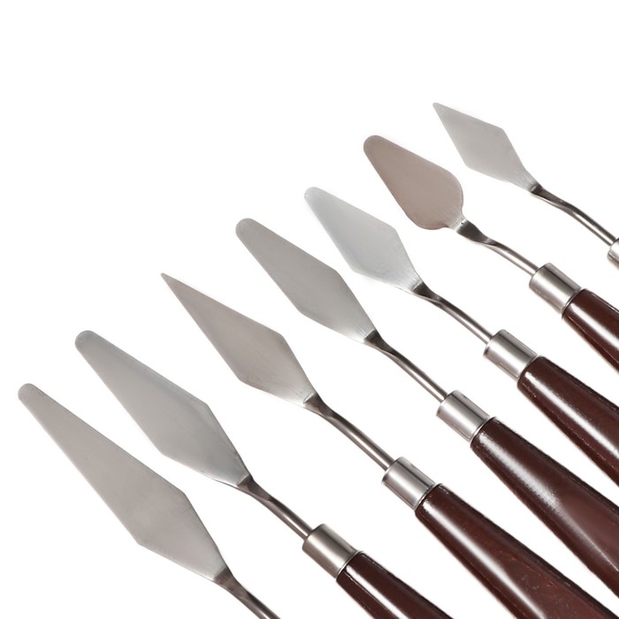 Набор мастихинов для художника, 7 предметов (1,2,3,4,5,6,9) Набор мастихинов для художника, 7 предметов (1,2,3,4,5,6,9)