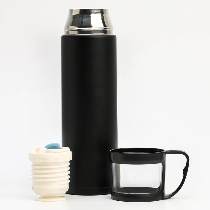 Термос, 500 мл, Гильза Термос, 500 мл, Гильза "Мастер К.", с кружкой, сохраняет тепло 8 ч, 7.5 х 25 см