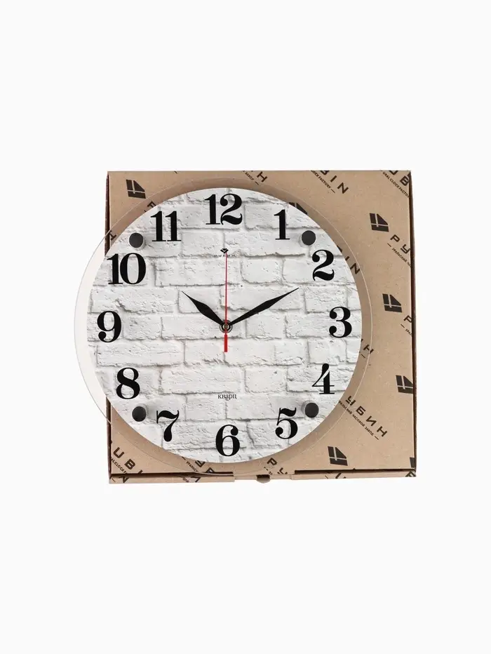 Часы настенные интерьерные &laquo;Кирпичи&raquo;, d=30 см, бесшумные