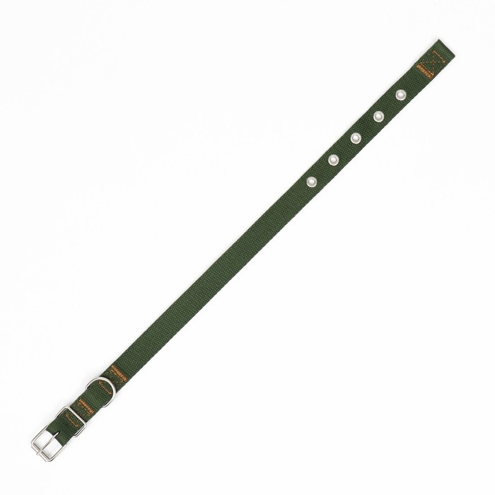 Ошейник брезентовый однослойный, 52 х 2 см, хаки Ошейник брезентовый однослойный, 52 х 2 см, хаки